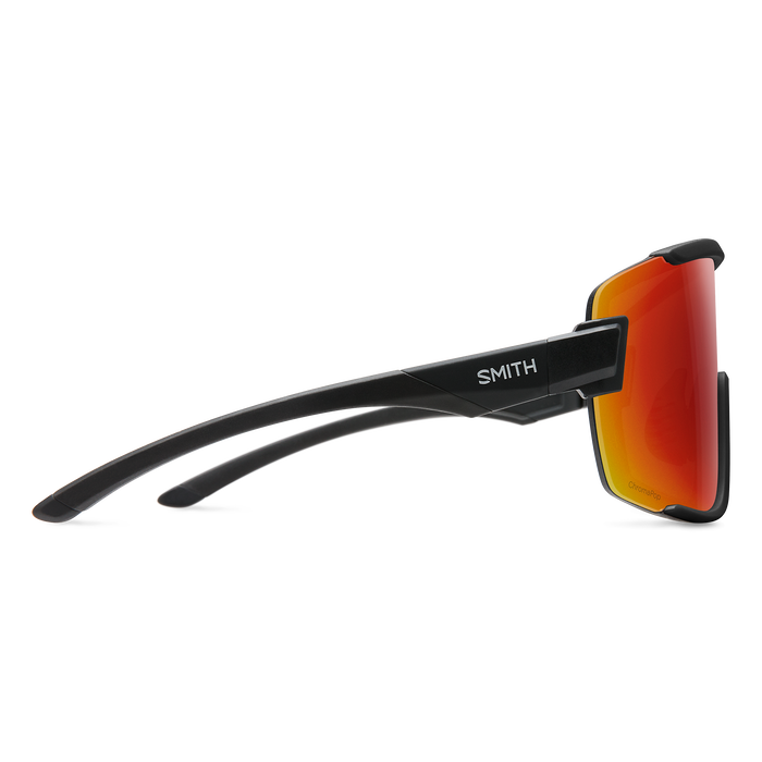 Wildcat Matte Black + ChromaPop Red Mirror Lens