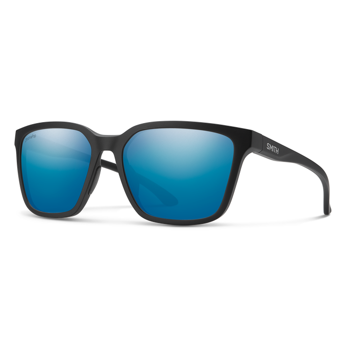 Shoutout Matte Black + ChromaPop Polarized Blue Mirror Lens