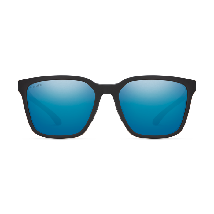 Shoutout Matte Black + ChromaPop Polarized Blue Mirror Lens