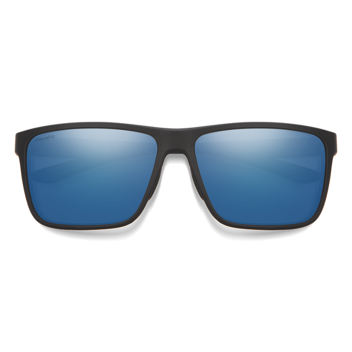 Riptide Matte Black + ChromaPop Glass Polarized Blue Mirror Lens