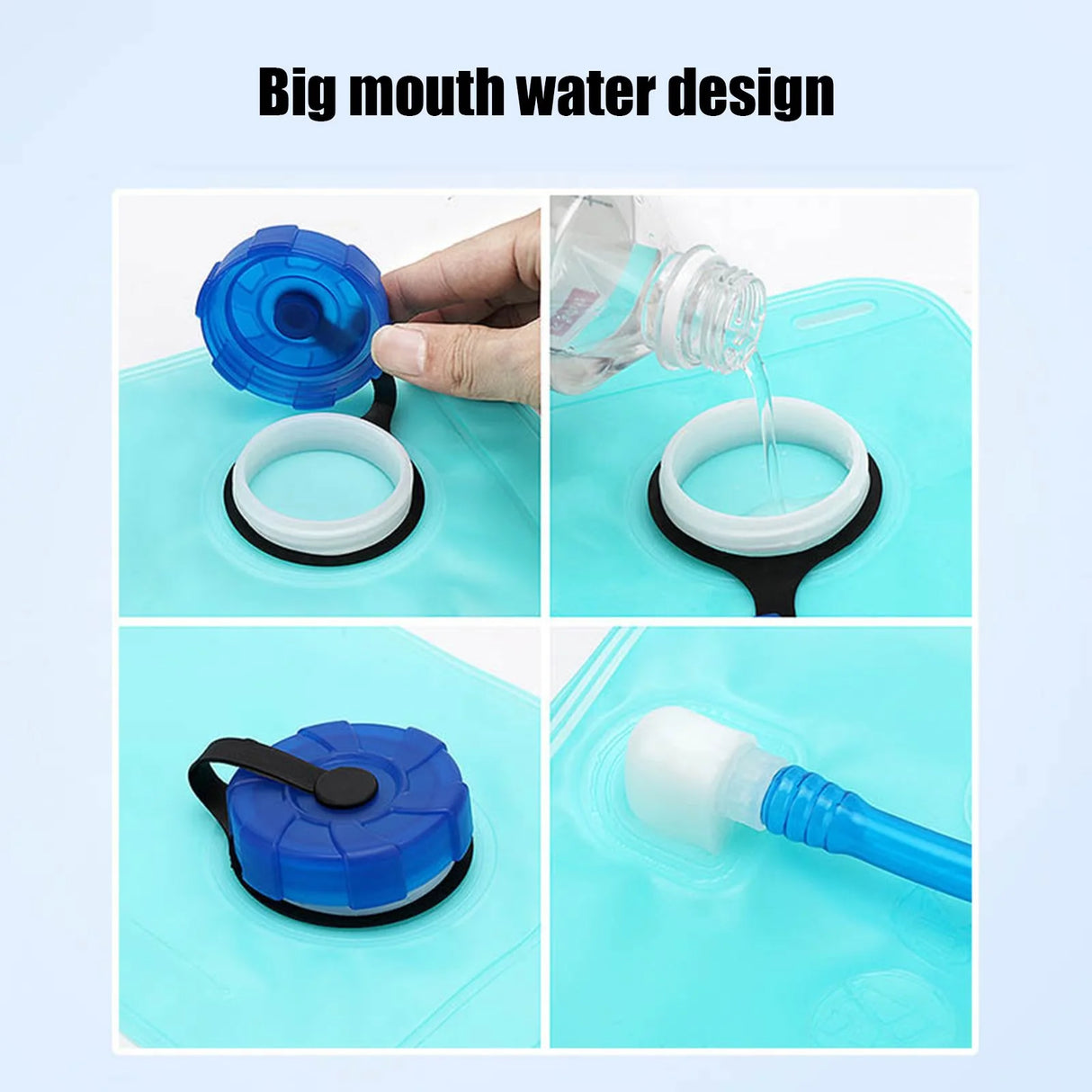 2L Cycling Camping Water Bag Portable Hydration Backpack Bladder