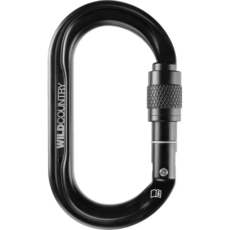 Mosquetón de rosca ovalado salvaje