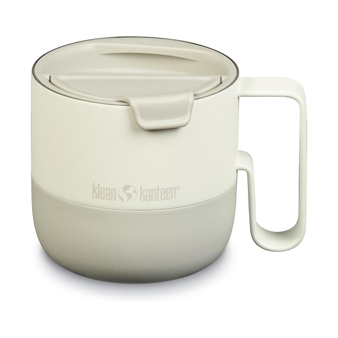 Klean Kanteen Rise Mug - Insulated Stainless Steel Coffee & Tea Mug, Splash-Proof Lid, 14 oz, Tofu