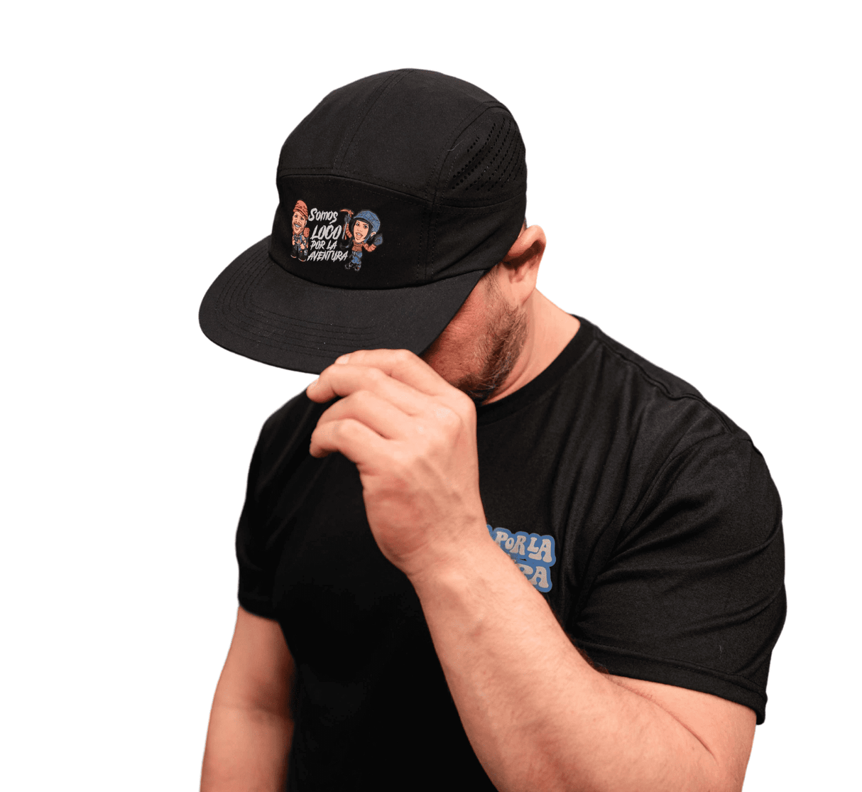 Unisex 5-Panel Hat – “We Are Loco por la Aventura” (Waterproof)