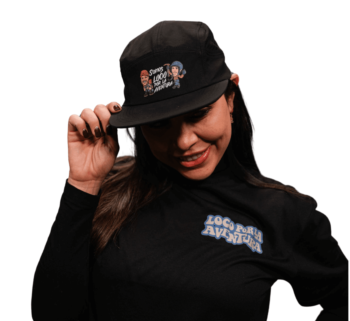 Unisex 5-Panel Hat – “We Are Loco por la Aventura” (Waterproof)