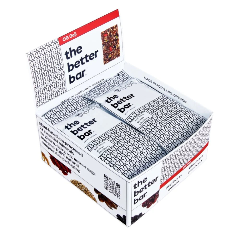 The Better Bar Original Goji Berry, Quinoa, and Blueberry Vegan Energy Bar 1.8oz