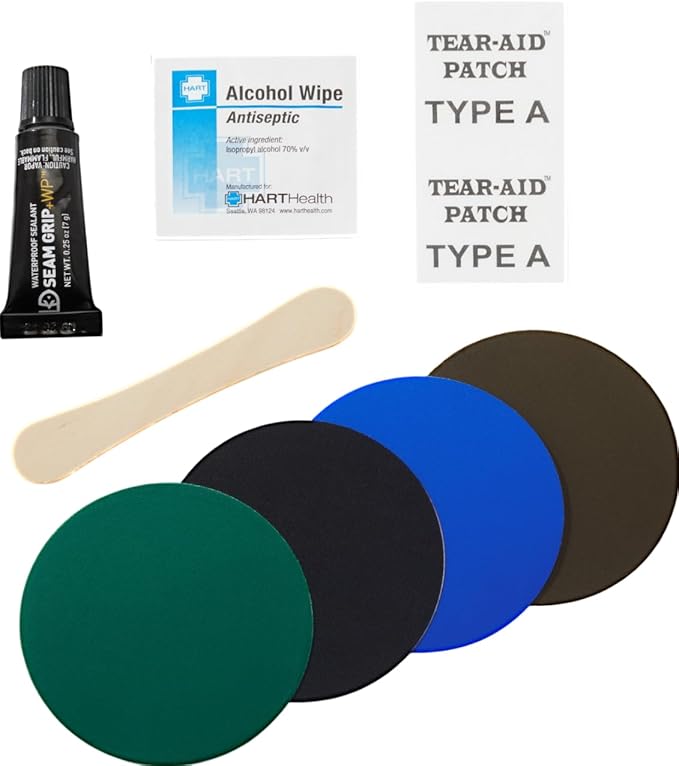 Camping Mattress Permanent Repair Kit, 4-Hour Cure Time, Includes Adhesive and Instructions