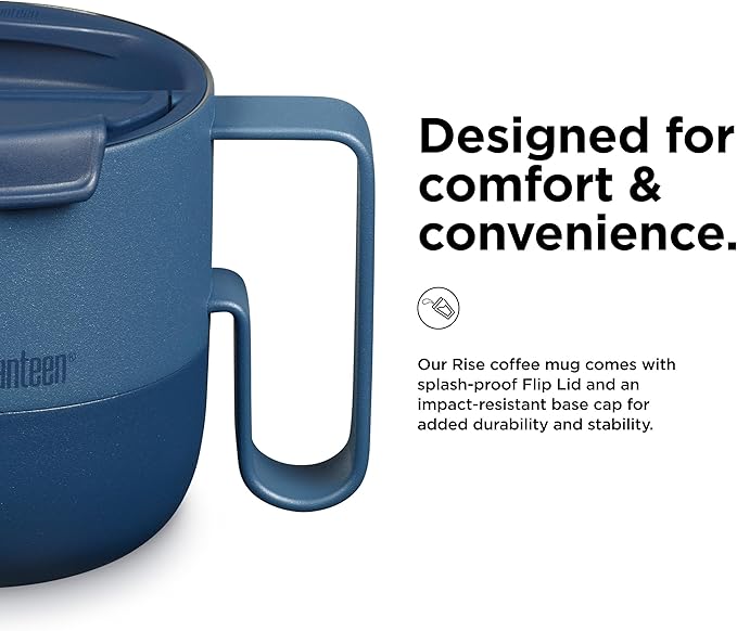 Rise Mug - Insulated Stainless Steel Coffee & Tea Mug, Splash-Proof Lid, 14 oz, Stellar
