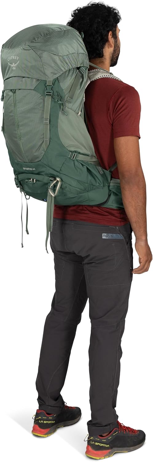 Osprey Stratos 44L Men's Hiking Backpack, Green OS