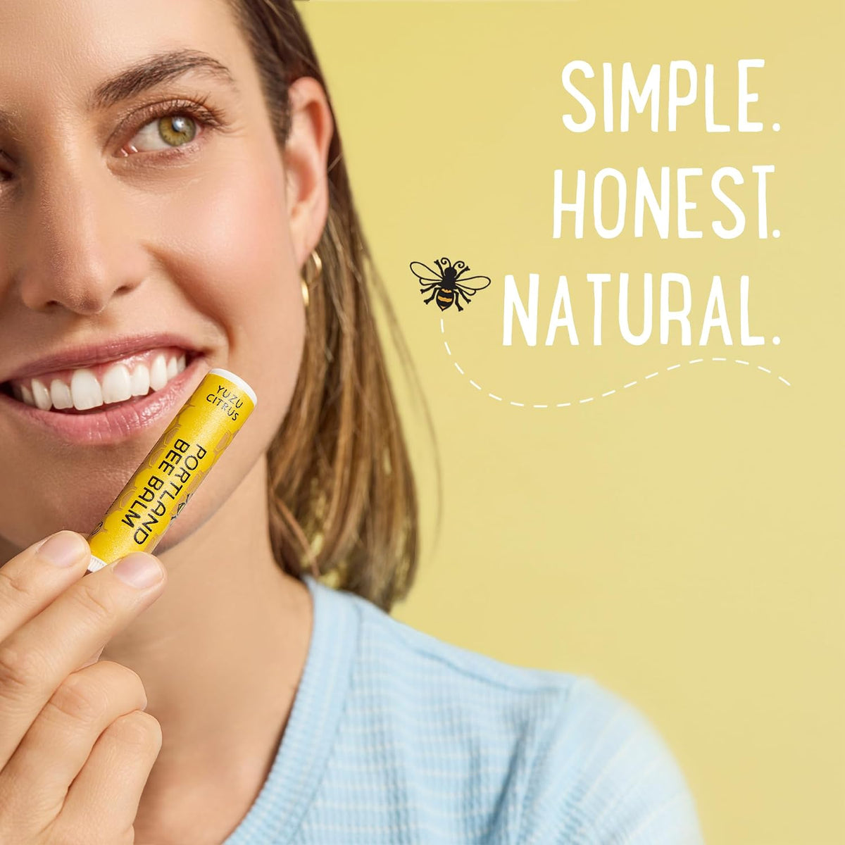 Portland Bee Balm All Natural Handmade Beeswax Lip Balm with Organic Coconut and Olive Oil (Yuzu Citrus)