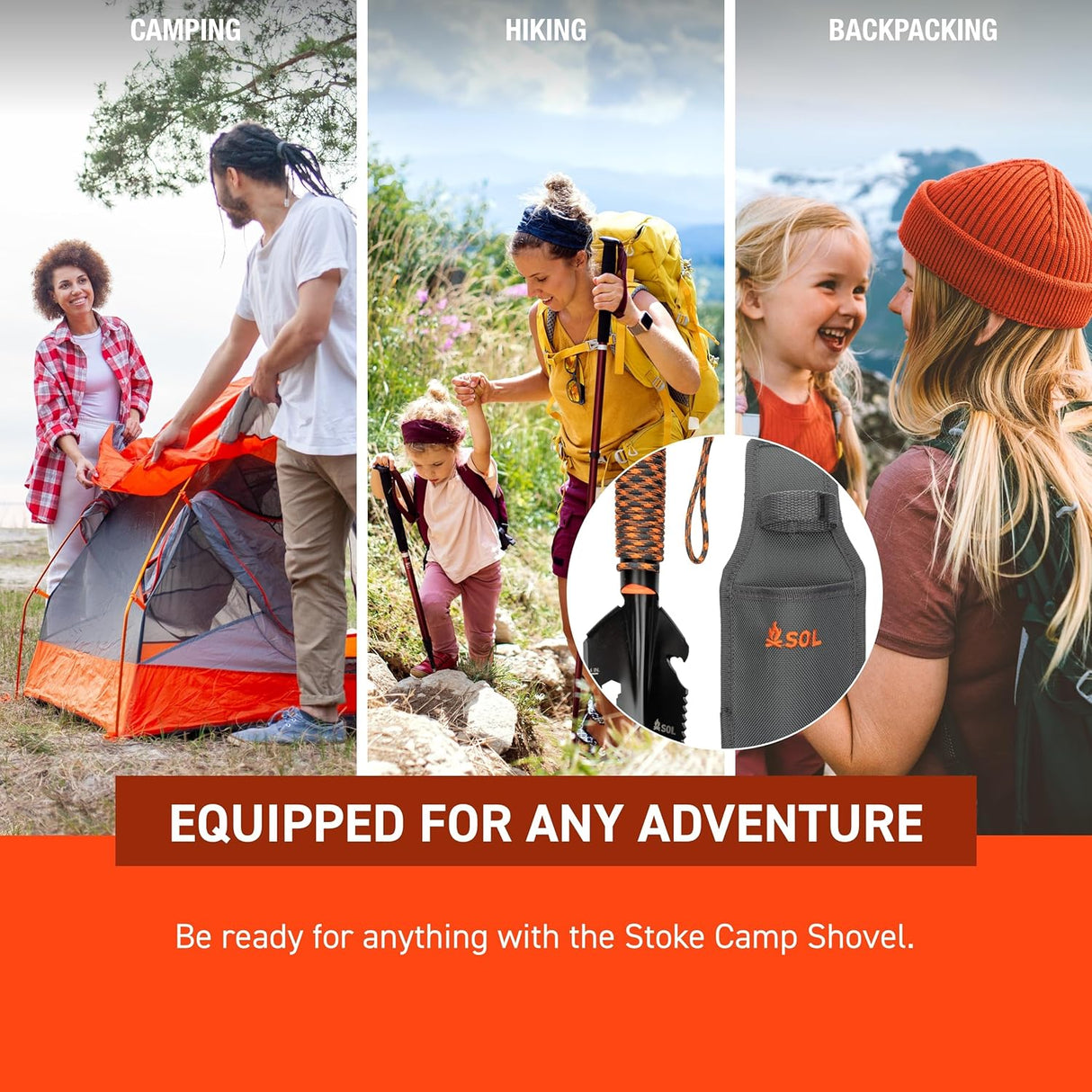 Survive Outdoors Longer Stoke Folding Shovel