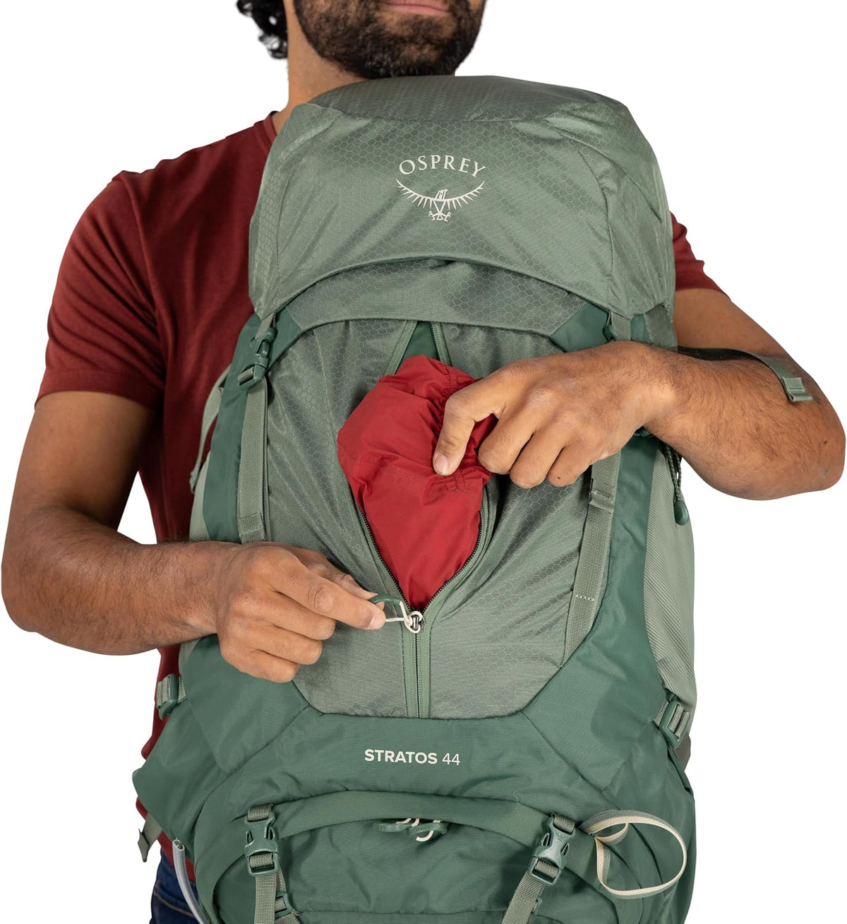 Osprey Stratos 44L Men's Hiking Backpack, Green OS