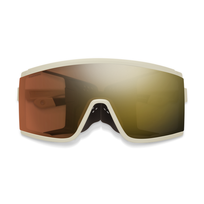 Pursuit CT Matte Bone + ChromaPop Glacier Photochromic Copper Gold Mirror Lens