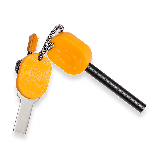 Fire Striker Stainless Steel Ferrocerium Rod Waterproof Fire Starter for Camping Survival Kits and Hiking Easy Grip Handle with up to15,000 Strikes