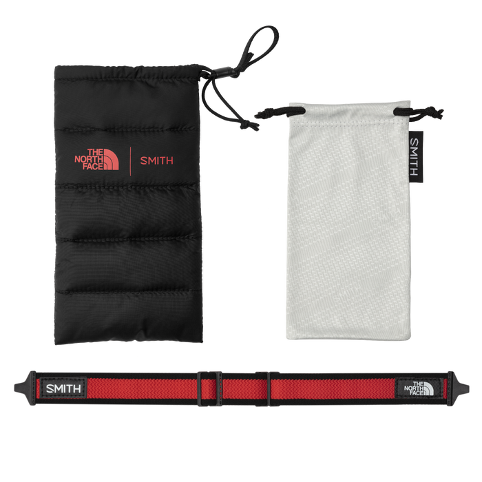 Embark TNF Matte Black / Horizon Red + ChromaPop Polarized Red Mirror Lens