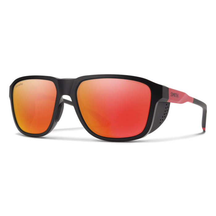 Embark TNF Matte Black / Horizon Red + ChromaPop Polarized Red Mirror Lens