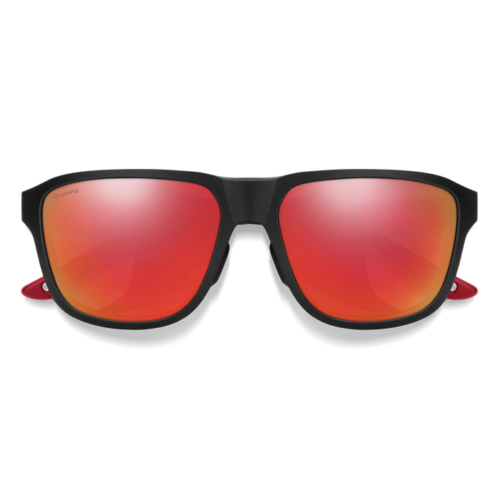 Embark TNF Matte Black / Horizon Red + ChromaPop Polarized Red Mirror Lens