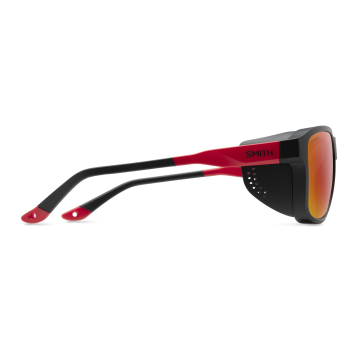Embark TNF Matte Black / Horizon Red + ChromaPop Polarized Red Mirror Lens