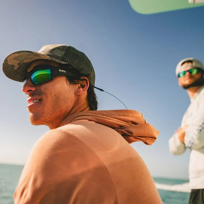 Guide's Choice Matte Black + ChromaPop Glass Polarized Green Mirror Lens