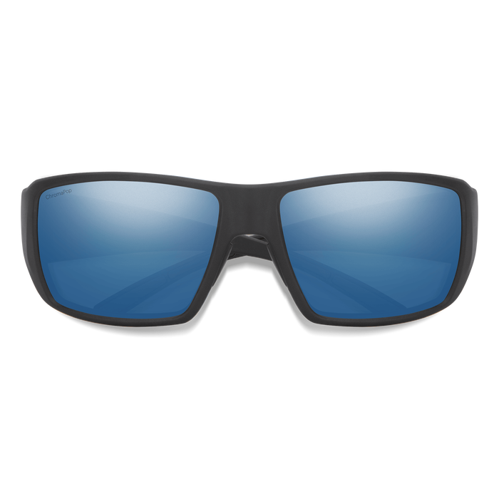 Guide's Choice Matte Black + ChromaPop Glass Polarized Blue Mirror Lens