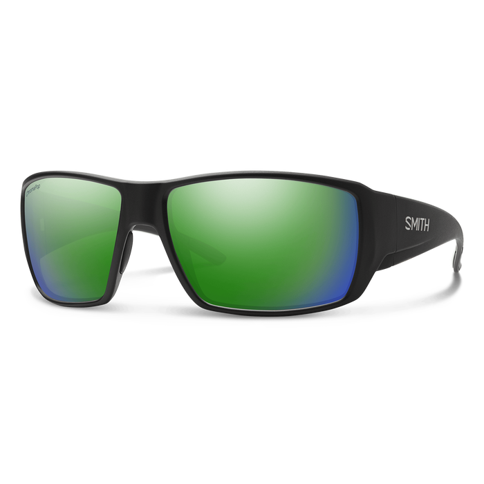 Guide's Choice Matte Black + ChromaPop Glass Polarized Green Mirror Lens