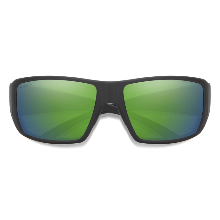 Guide's Choice Matte Black + ChromaPop Glass Polarized Green Mirror Lens