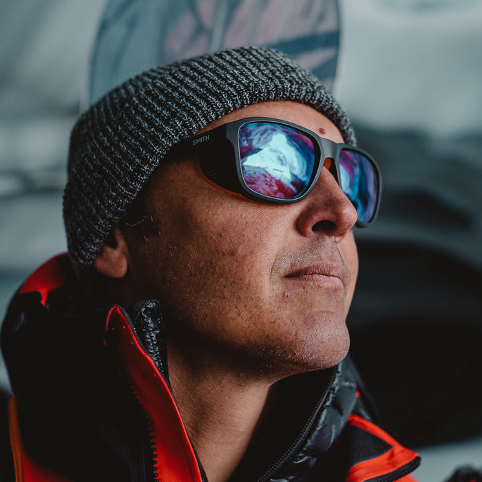 Embark Matte Black + ChromaPop Glacier Photochromic Copper Blue Mirror Lens