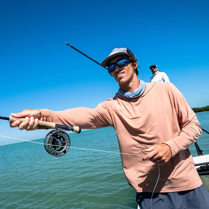 Guide's Choice Matte Black + ChromaPop Glass Polarized Blue Mirror Lens