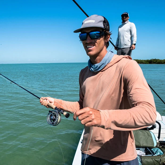 Guide's Choice Matte Black + ChromaPop Glass Polarized Blue Mirror Lens