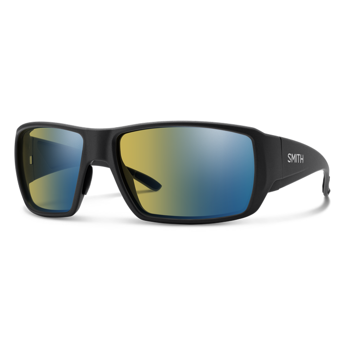 Guide's Choice XL Matte Black + ChromaPop Glass PolarChromic Yellow Blue Mirror Lens