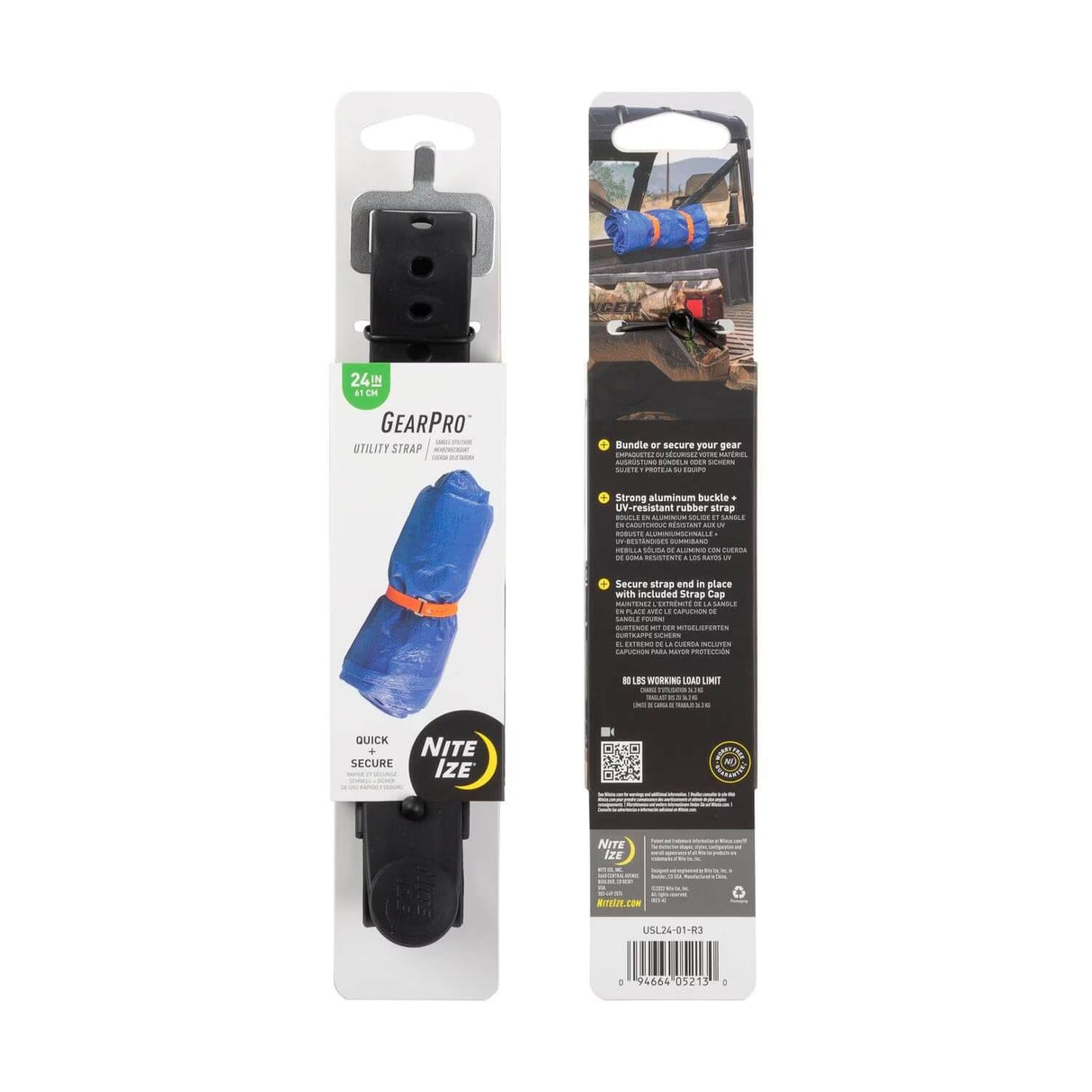 Nite Ize 24 in. Black Gear Pro Utility Strap
