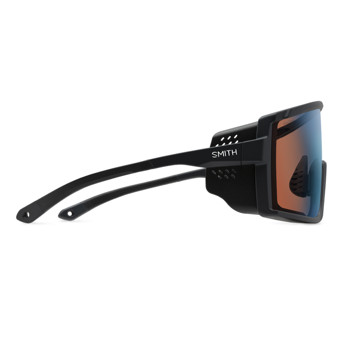 Pursuit Matte Black + ChromaPop Glacier Photochromic Copper Blue Mirror Lens