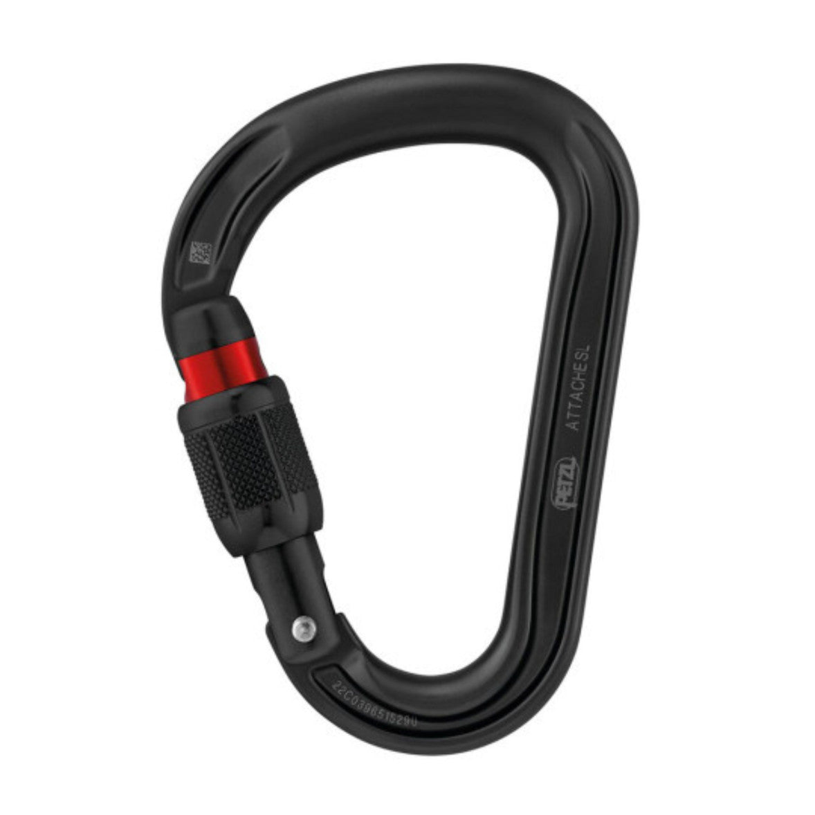 Attache Black Pear-Shaped Screw-Lock Carabiner