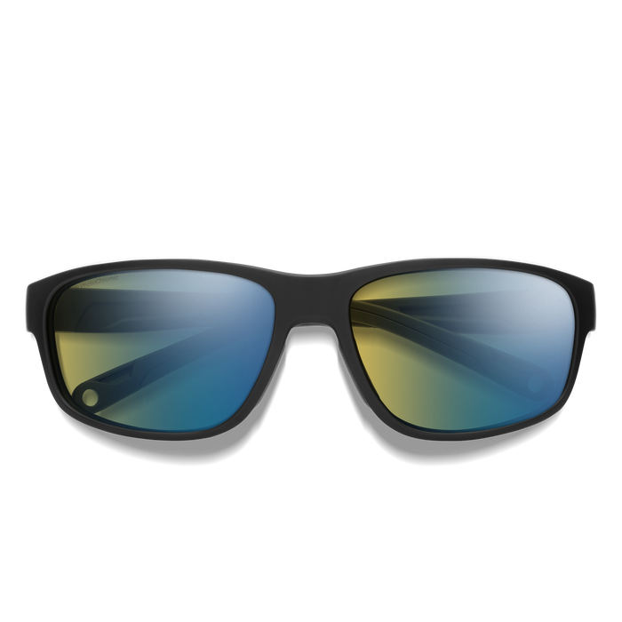 Redding 2 Matte Black + ChromaPop Glass Polarchromic Yellow Blue Mirror Lens