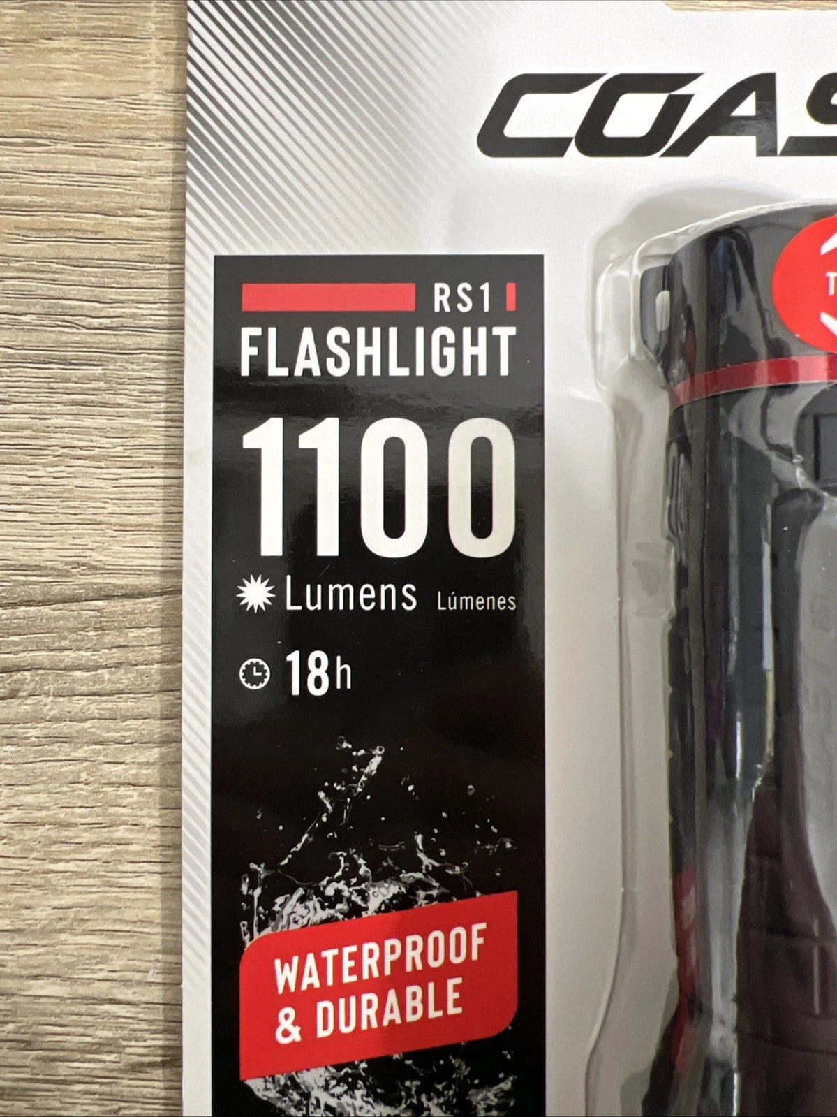 Coast RS1 1100 Lumen - Lifetime Warranty 4AAA Flashlight Focusing Beam System
