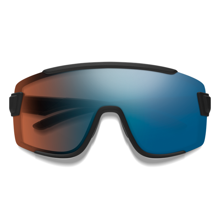 Wildcat Matte Black + ChromaPop Glacier Photochromic Copper Blue Mirror Lens