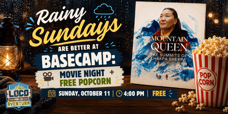 Rainy Sundays Are Better at Basecamp: Movie Night + Free Popcorn