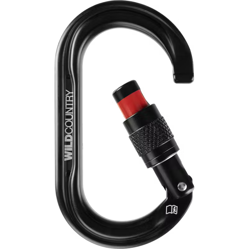 Mosquetón de rosca ovalado salvaje 