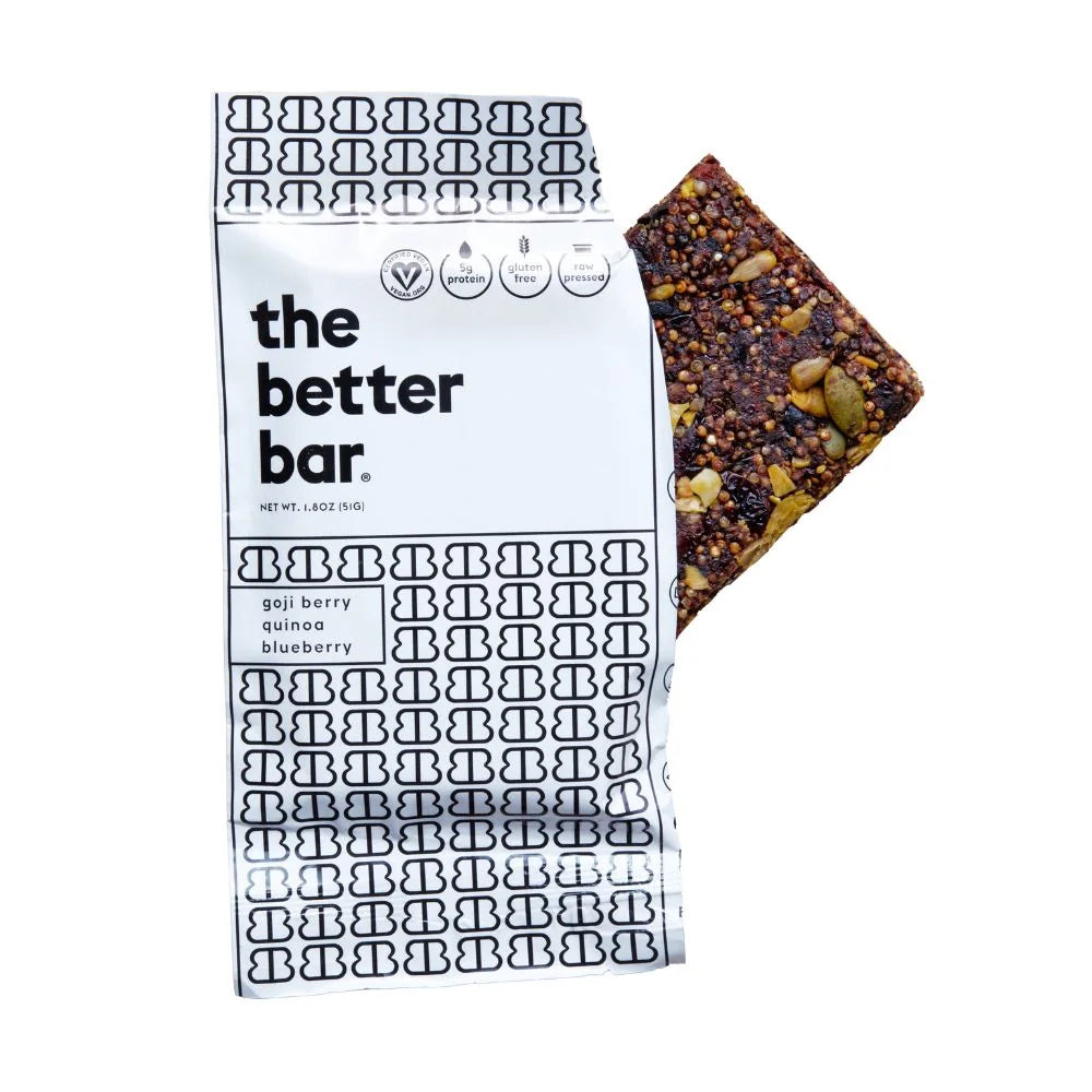 The Better Bar Original Goji Berry, Quinoa, and Blueberry Vegan Energy Bar 1.8oz