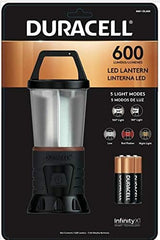 600 Lumen LED Lantern with 360° & 180° lighting for Camping, Fishing, & Emergency Use - 5 Modes and 3-AA Batteries Included
