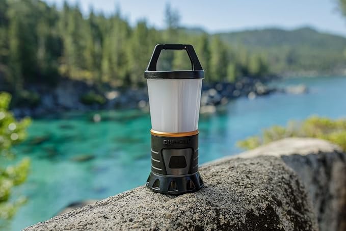 600 Lumen LED Lantern with 360° & 180° lighting for Camping, Fishing, & Emergency Use - 5 Modes and 3-AA Batteries Included