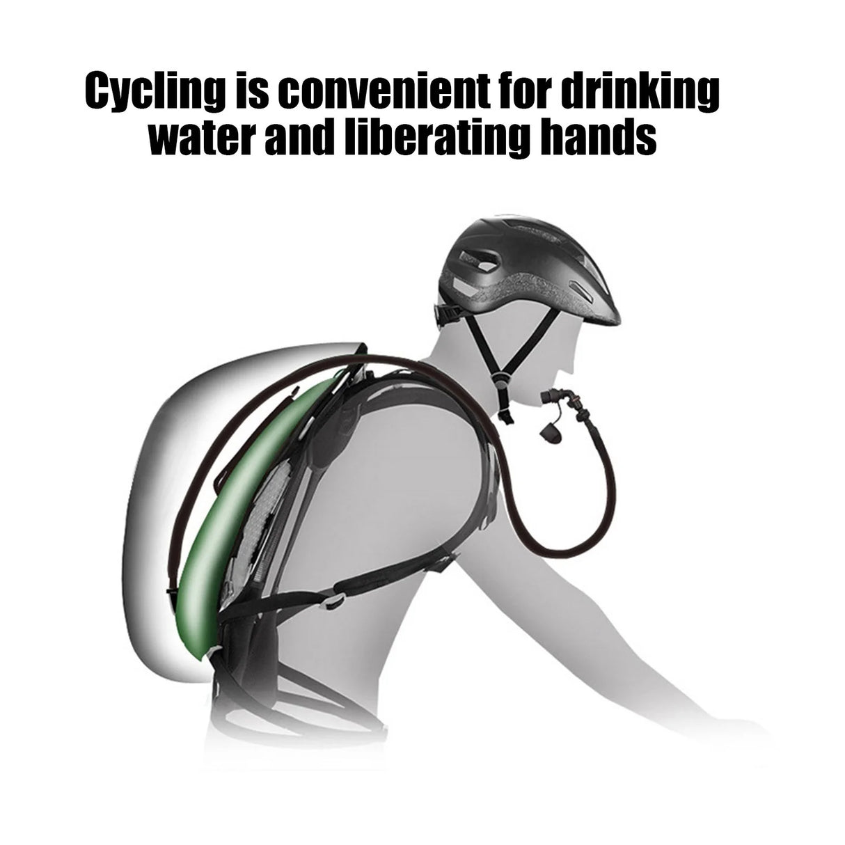 2L Cycling Camping Water Bag Portable Hydration Backpack Bladder