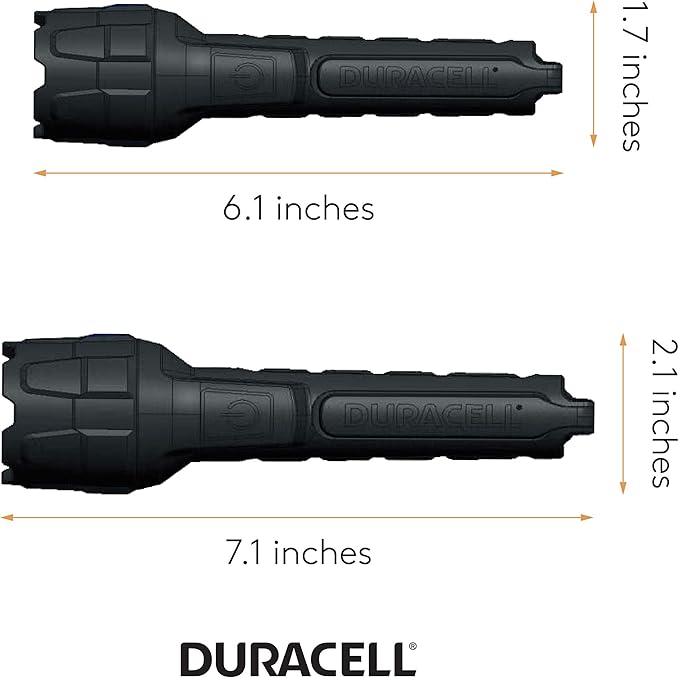 Heavy Duty Rubber Flashlight Combo Pack -100 & 80 Lumen Flashlights - Rubberized Construction with Comfort Grip Design and 2-AA & 2-AAA Batteries Included. Great for in-Door & Out-Door Use