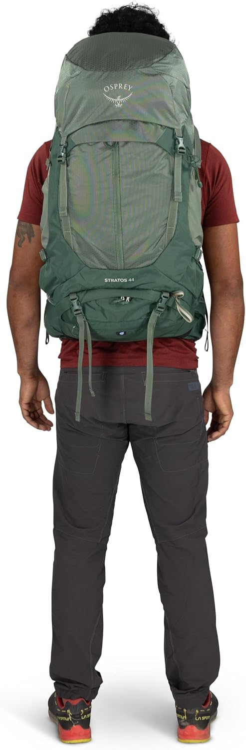 Osprey Stratos 44L Men's Hiking Backpack, Green OS