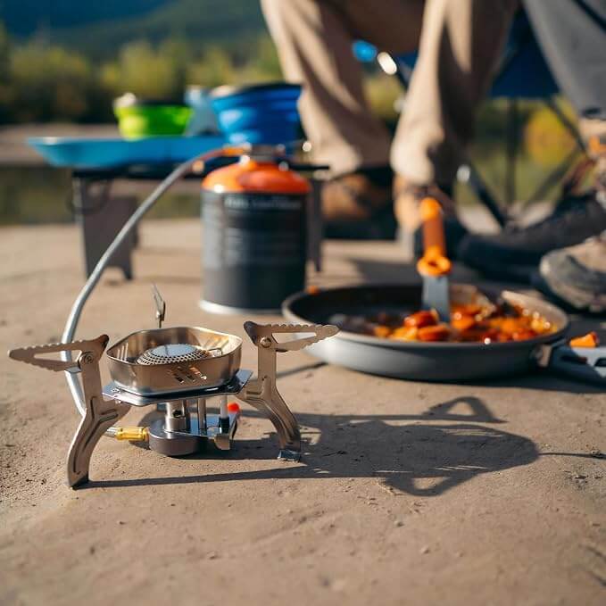 Glacier Remote Canister Camp Stove, 11,000 BTU, Foldable