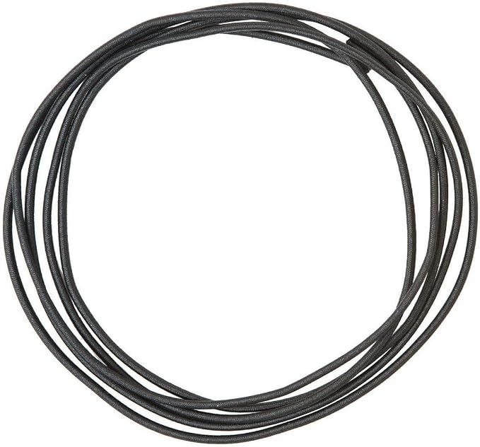 Elastic Shock Cord for Tent Poles and Jackets, Black, 84'' x 1/8''