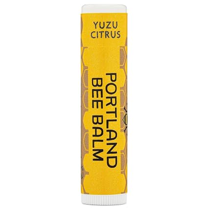 Portland Bee Balm All Natural Handmade Beeswax Lip Balm with Organic Coconut and Olive Oil (Yuzu Citrus)