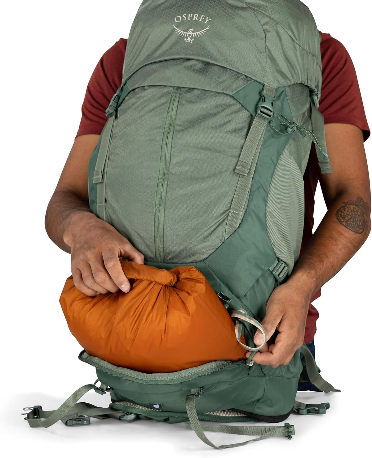 Osprey Stratos 44L Men's Hiking Backpack, Green OS