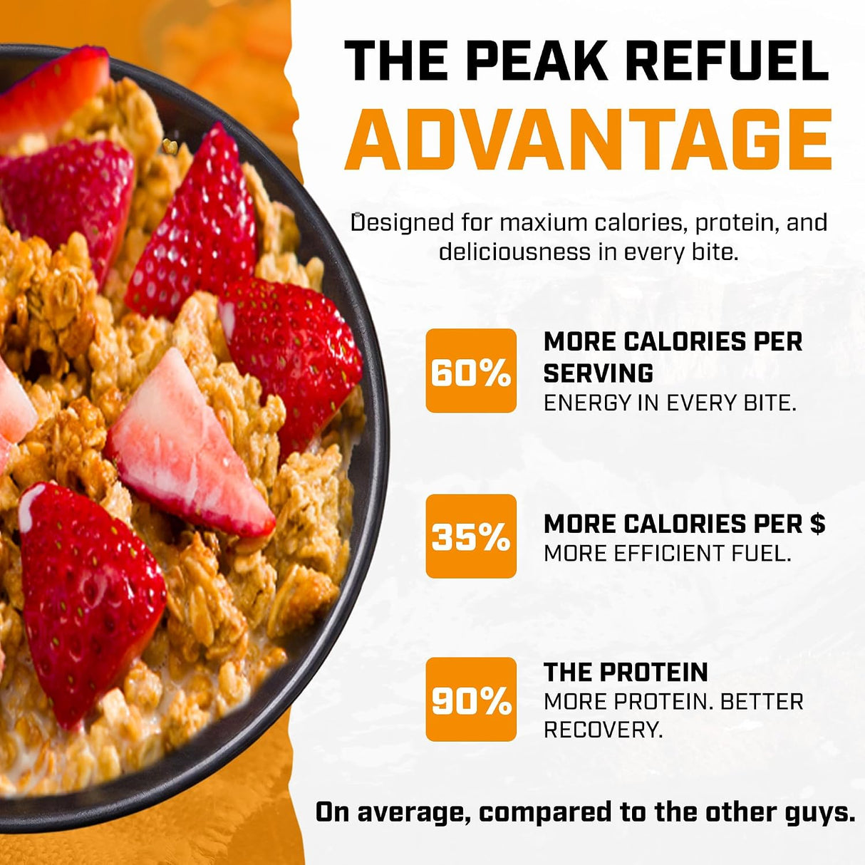 Refuel Strawberry Granola, 23g Protein, Freeze-Dried Camping Meal