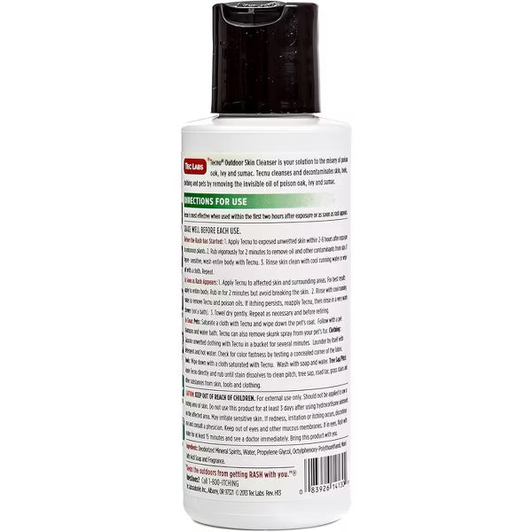 Poison Oak and Ivy Outdoor Skin Cleanser for Removing Plant Oils, 4 oz